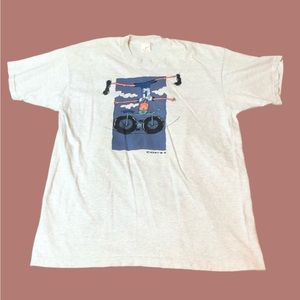 Vintage Conti Cartoon T-Shirt VTG Tee XXL 2XL BMX Bike Comic
